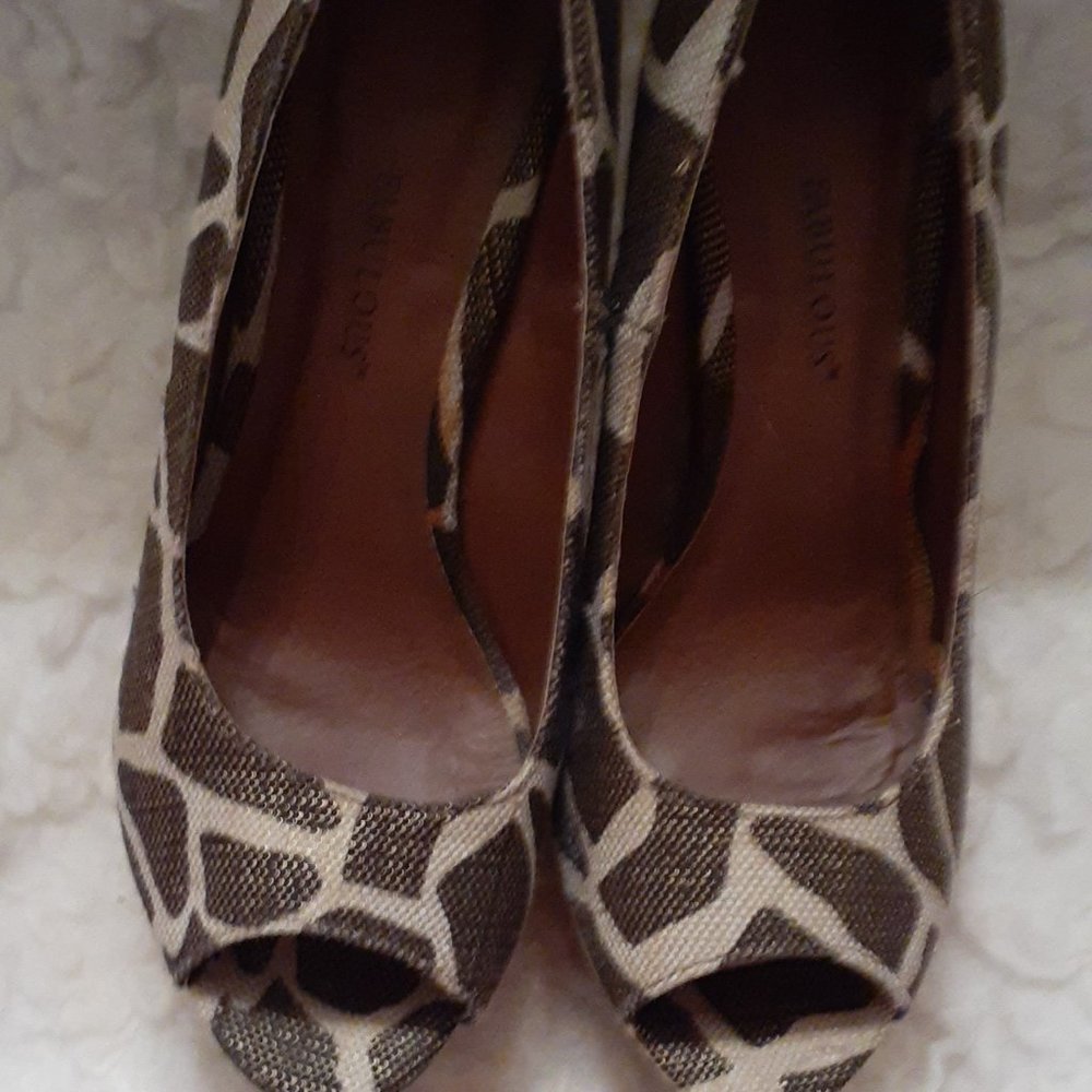 Gifaffe Print Open Toe Heels